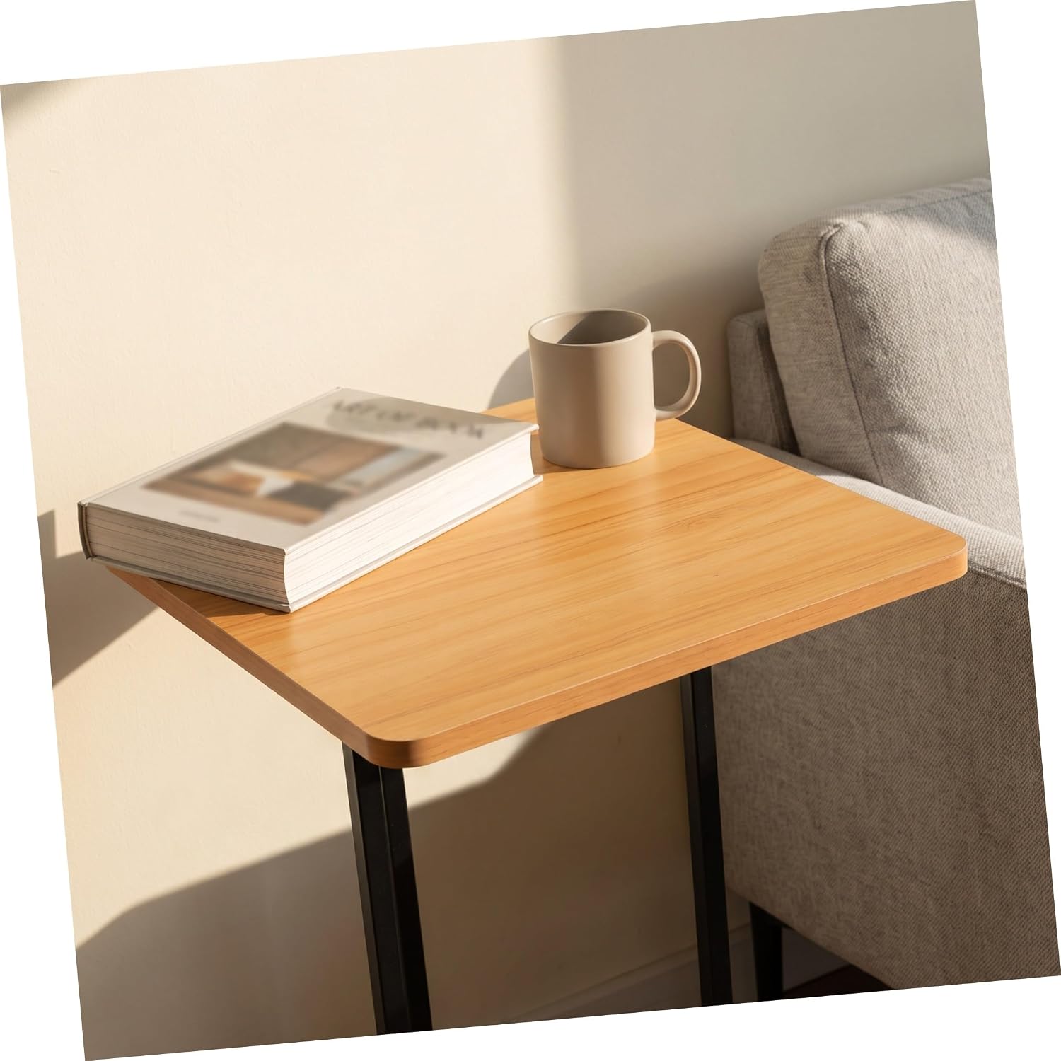Housoutil Square Coffee Table Top Replacement 15.75 Inch Brown Outdoor