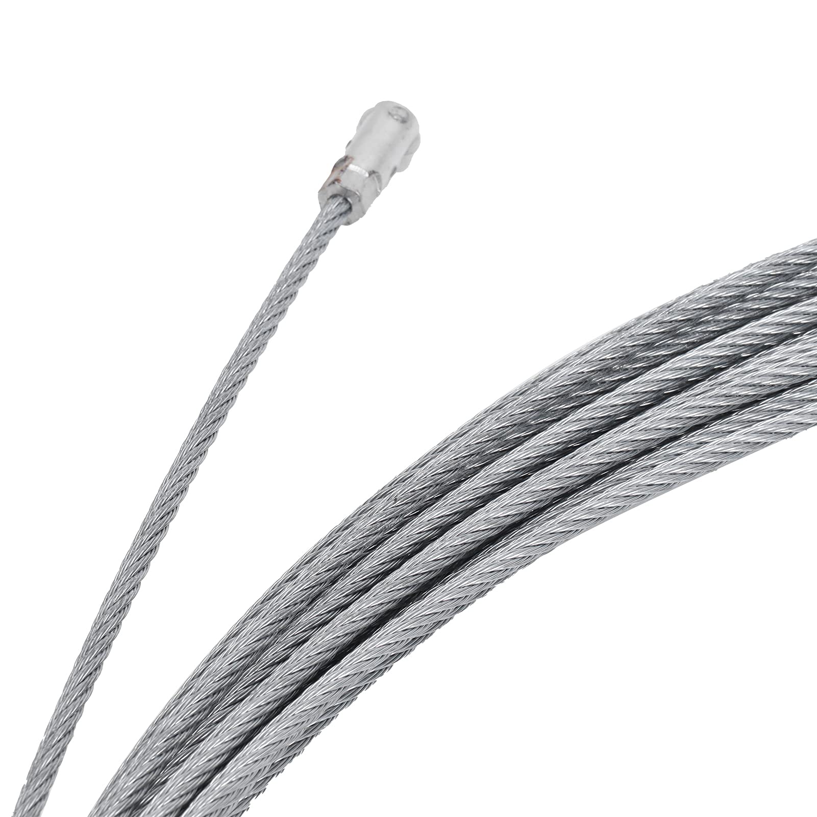 Aramox Fune Cavo in Acciaio Inossidabile 0,4 Mm X 50 M Costruzione a Trefoli Rivestimento Liscio Flessibile per Ascensore Sollevamento Trazione Traino Tirare e Reggiare