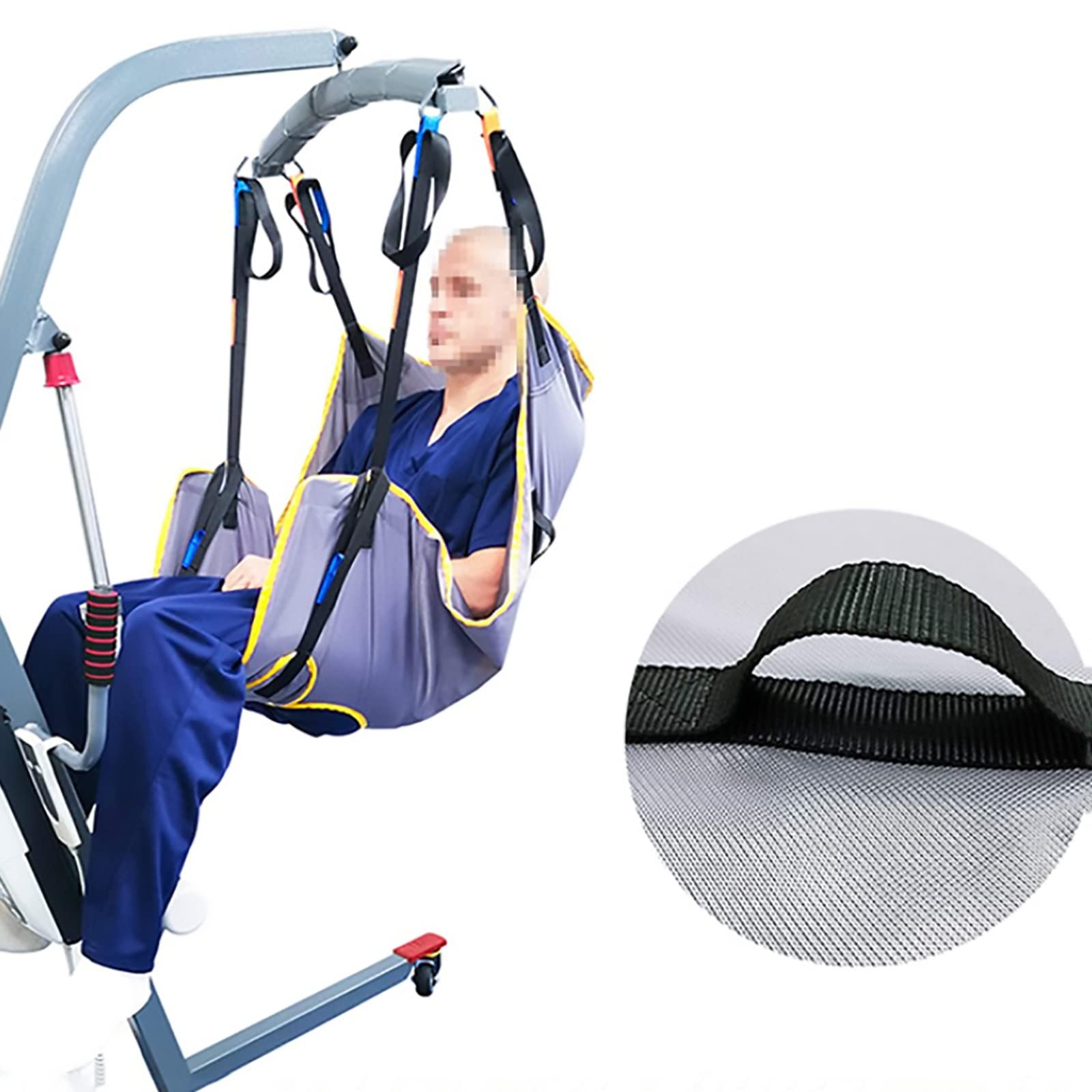 Eslinga para Inodoro, grúa de Correa de Transferencia médica de elevación para enfermería bariátrica Ancianos discapacitados de Cuerpo Completo y postrados en Cama