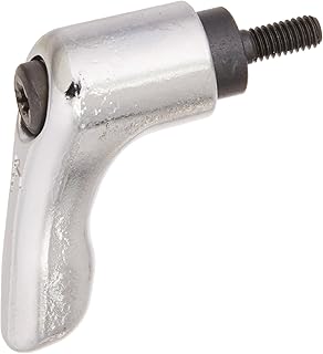 Kipp 06460-0046X10 Zinc Adjustable Handle with M4 External Thread, Modern Design Style, Steel Components, Metric, High-Polish Chromium-Plated Finish, Size 0, 10 mm Screw Length