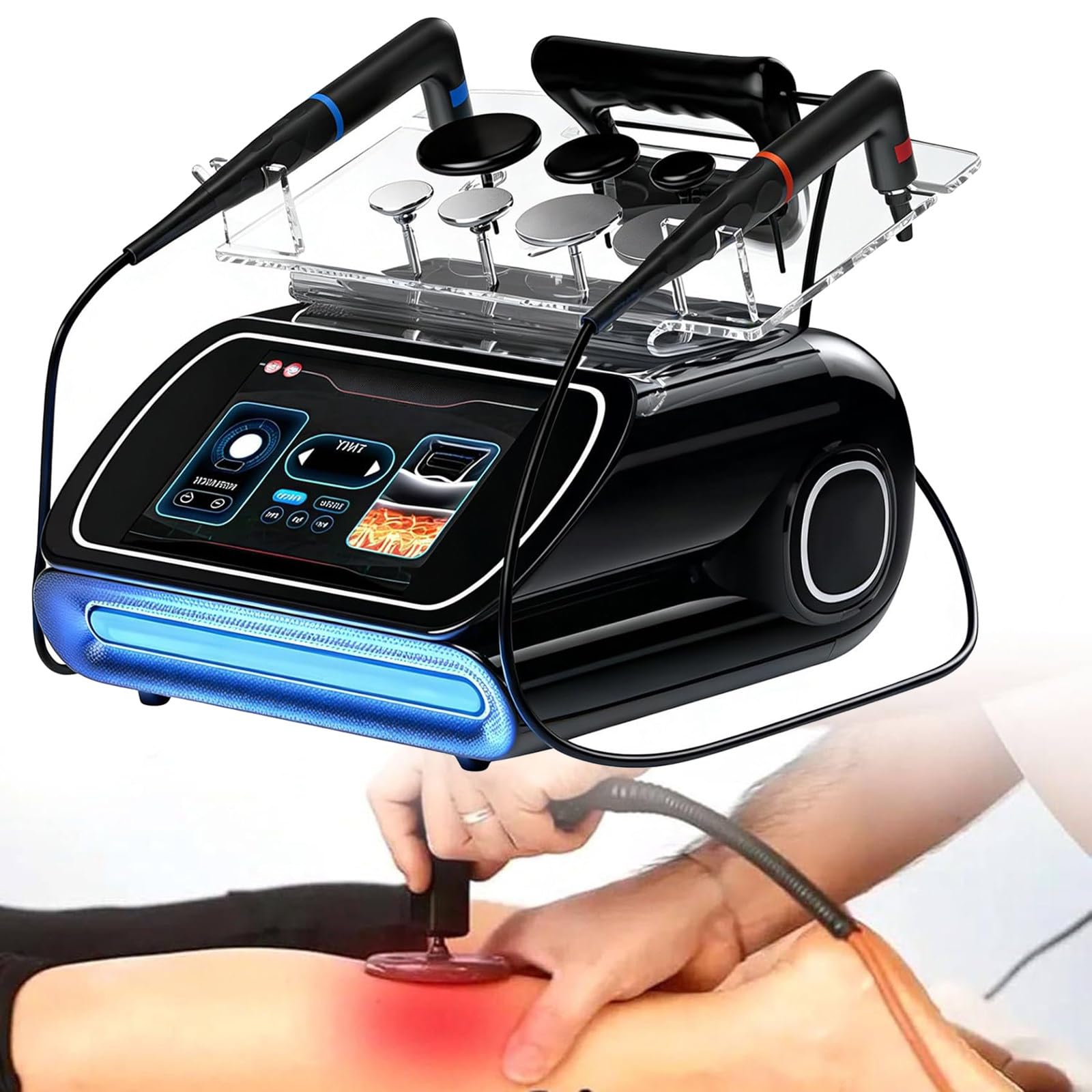Rozciąganie twarzy metodą RF, przenośna diatermia 448 kHz do odchudzania, urządzenie do pielęgnacji skóry, urządzenie do usuwania tłuszczu z ekranem dotykowym do redukcji cellulitu