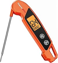 ThermoPro TP603 Digital Meat Thermometers for Kitchen, IPX6 Waterproof Food Thermometer with Temperature Probe for Oven BBQ, Instant Read Cooking Thermometer with Backlit LCD for Sugar Jam Oil