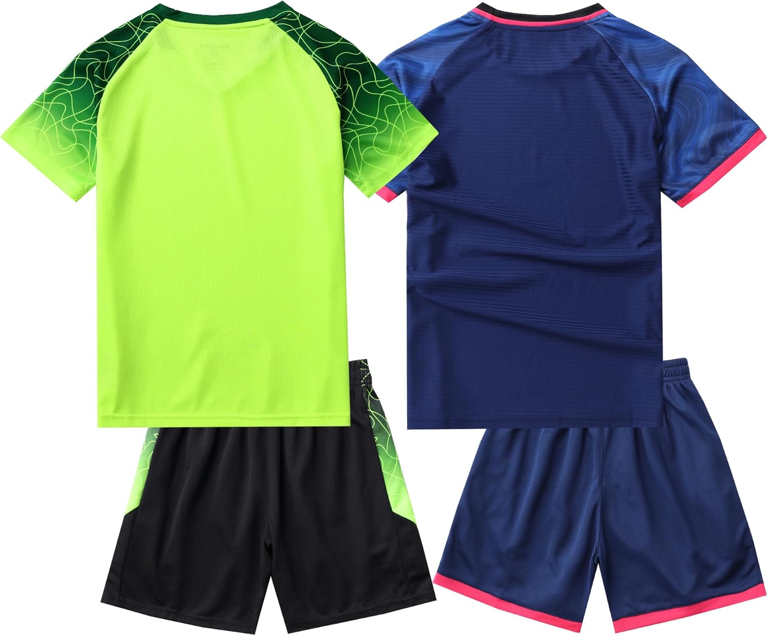 M2C Boys 2-Pack Jersey Soccer Knit Set Sport Team Uniform Shirt and Shorts