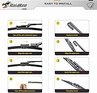 Vista 5 de Raidbee® Juego de limpiaparabrisas de 26"+14" con limpiaparabrisas trasero de 10" de repuesto para automóviles de calidad OEM genuina para Chevy