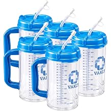 Vakly Insulated Hospital Carafe 32 oz, Graduated Water Tracking Bottle