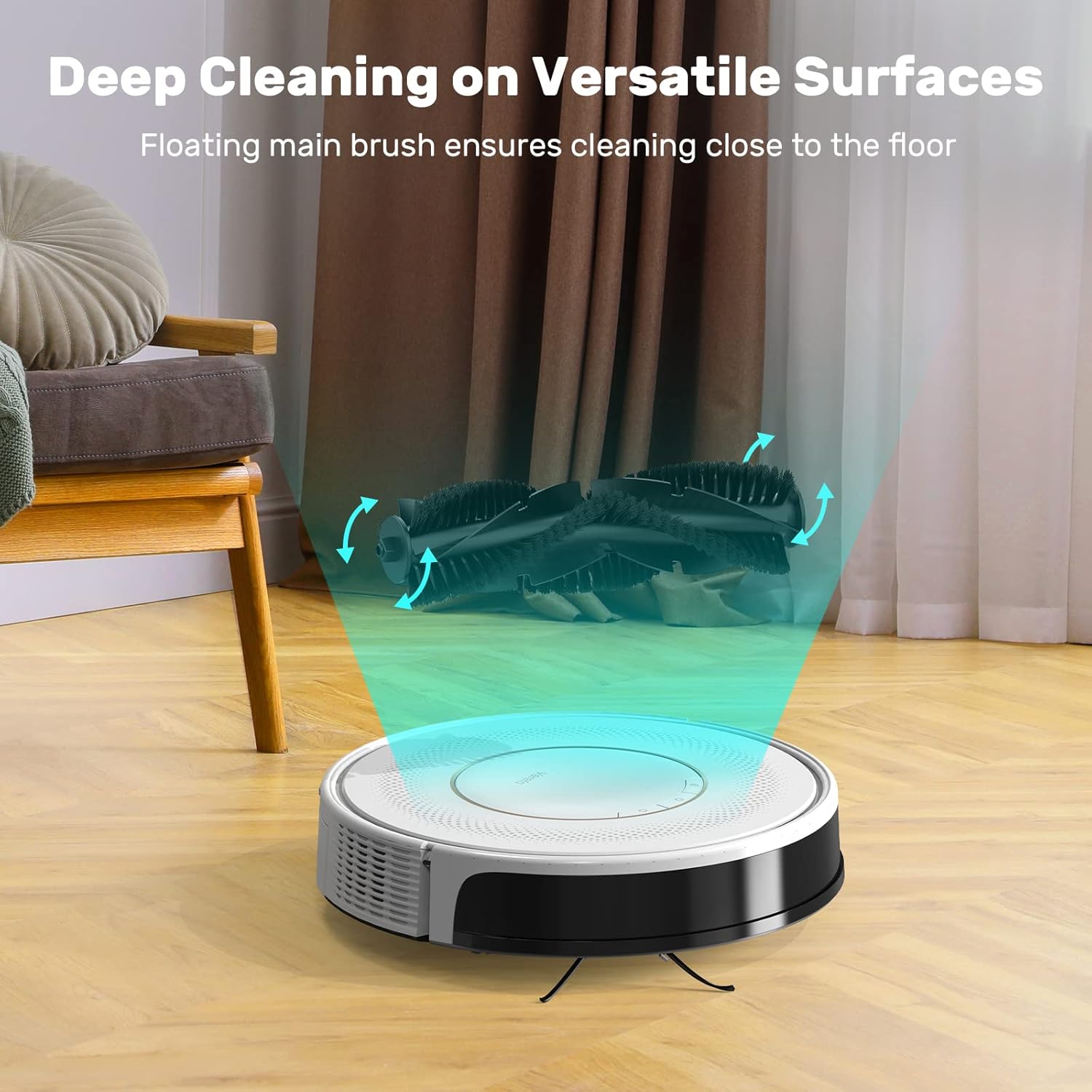 Buy Verefa V60 Pro Robot Vacuum Self Emptying, Robotic Vacuum Cleaner, Quiet Cleaning, 2,700Pa