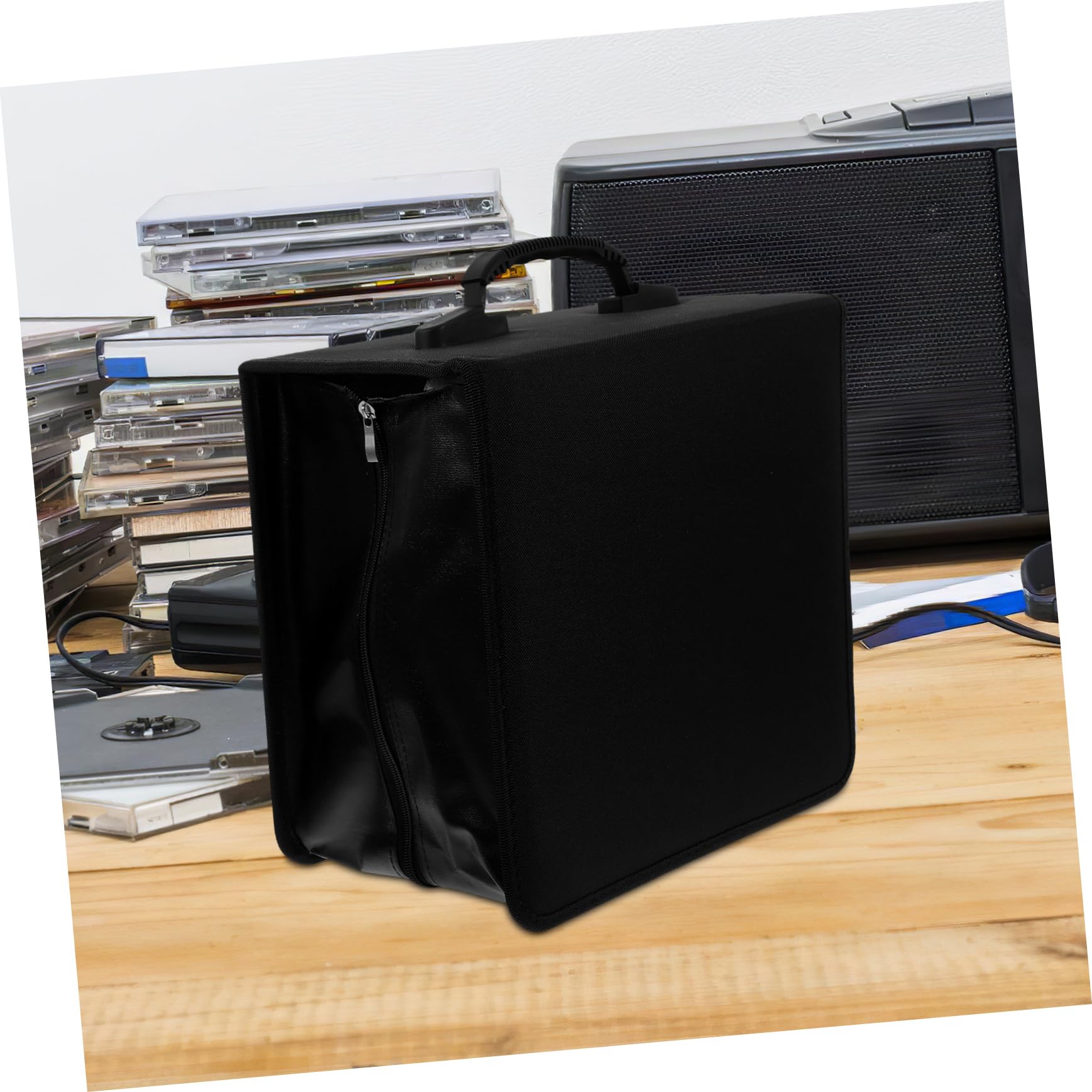 Porta CD Dvd in Resistente con Maniglia per Riporre Fino Dischi in Auto Custodia per Archiviazione e Protezione da Graffi per Collezioni e Viaggi