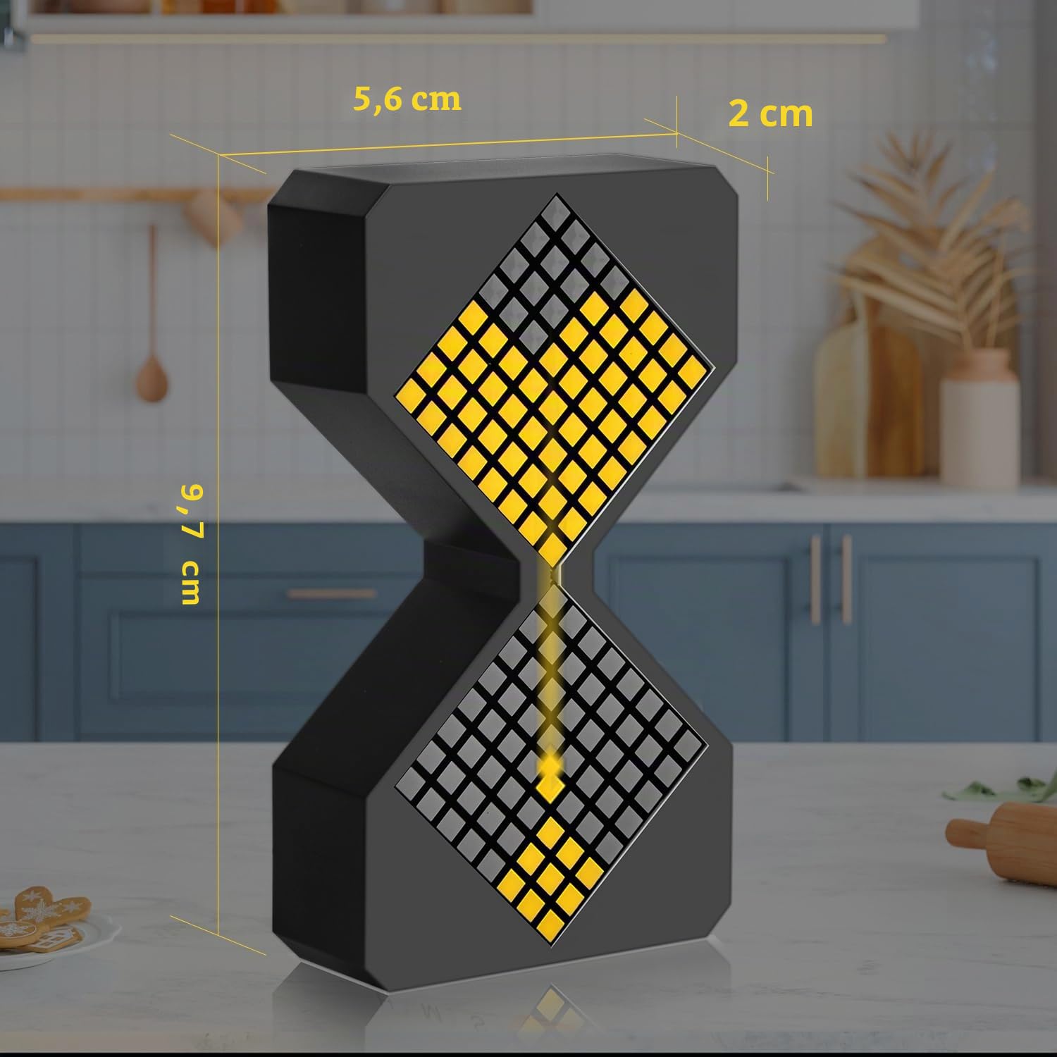 Sablier numérique à LED avec détection de gravité, 1 à 30 minutes, temps de sable réglable, jouet sensoriel pour la relaxation, minuterie