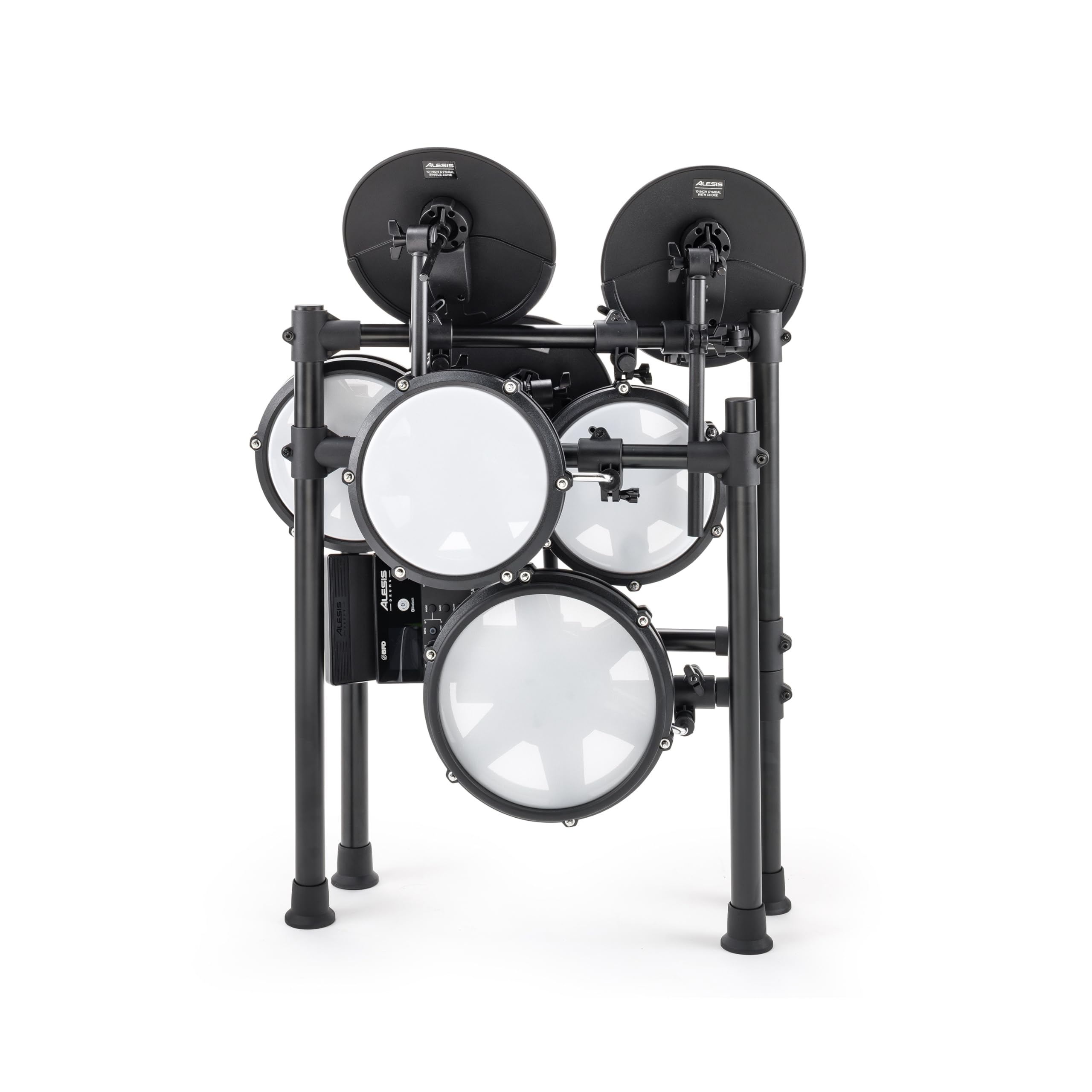 Alesis Nitro Max Kit Batteria Elettronica Mesh Silenziose Dual-Zone 10" Bluetooth 440+ Suoni BFD Drumeo USB MIDI Pedale Cassa
