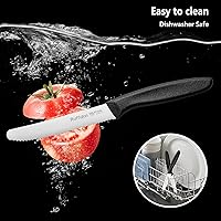 Vista 6 de Juego de cuchillos para verduras y frutas de seis piezas, cuchillo de pelar de acero inoxidable de alto carbono con mango ergonómico de plástico PP