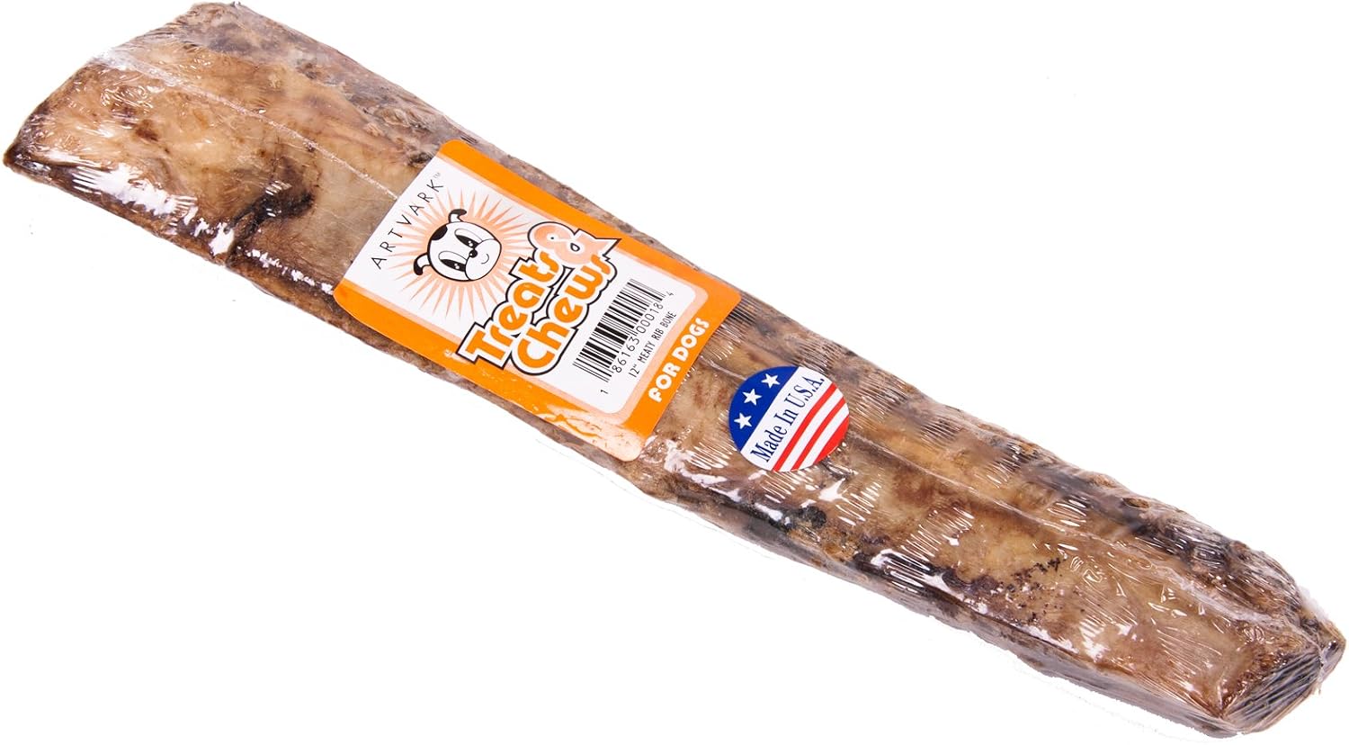 GoGo Meaty Smoked Rib Bone, USA Made - Full Length Dog Bone (32 Pack)