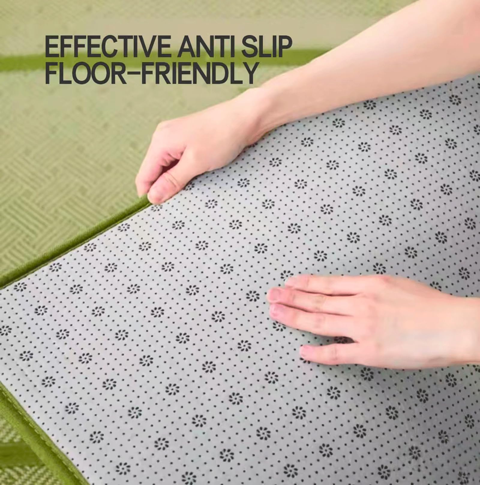 Grand Tatami Japonais D'été Respirant, Tapis De Sol Pliable En Rotin, Antidérapant, Mousse à Mémoire De Forme, Tapis Rampant, Salon, Chambre à Coucher, Sal(Size:4 piece 120x120cm/47.2x47.2in,Color:C)