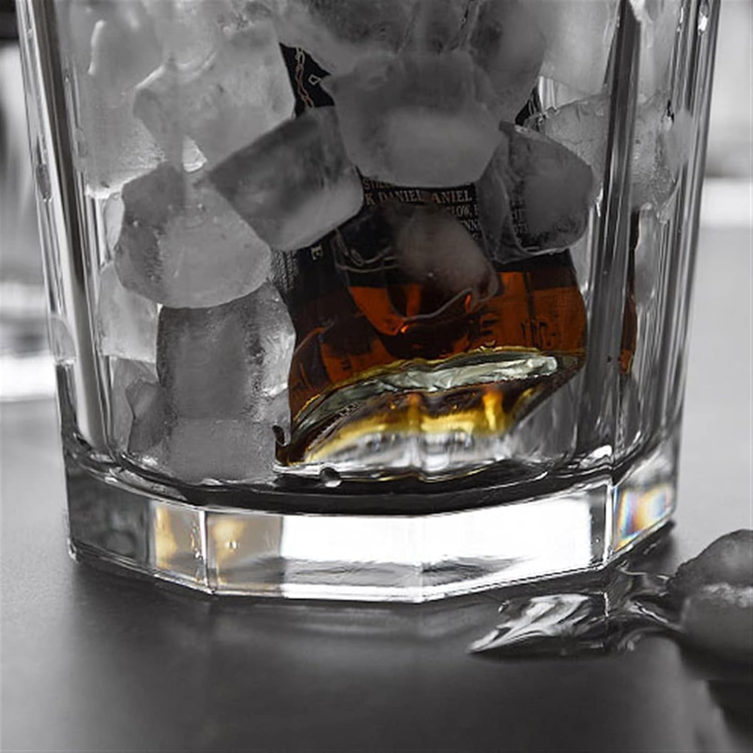 Cubitera Botella Vino Cubo de Hielo de Vidrio Transparente con manijas portátiles y Bebida de Hielo bañera 1.6l Recipiente de Hielo para Vino de Cerveza de champán