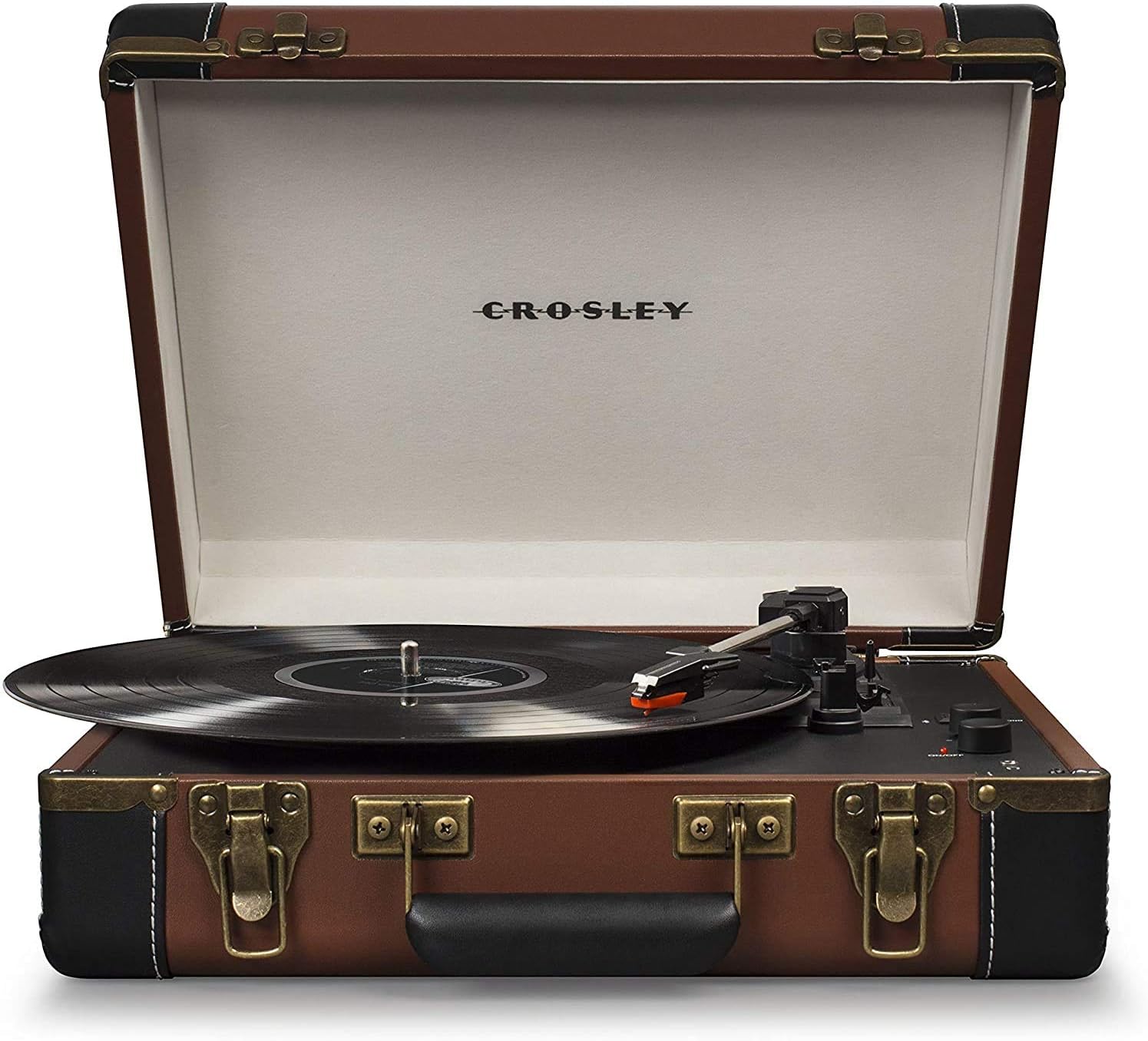 BLUETOOTH DELUXE EXECUTIVE TURNTABLE - BROWN