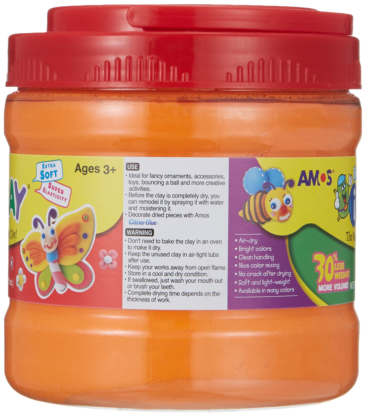 Amos Ic400Bk-Or Proje Hamuru I-Clay 400 Gr, Turuncu