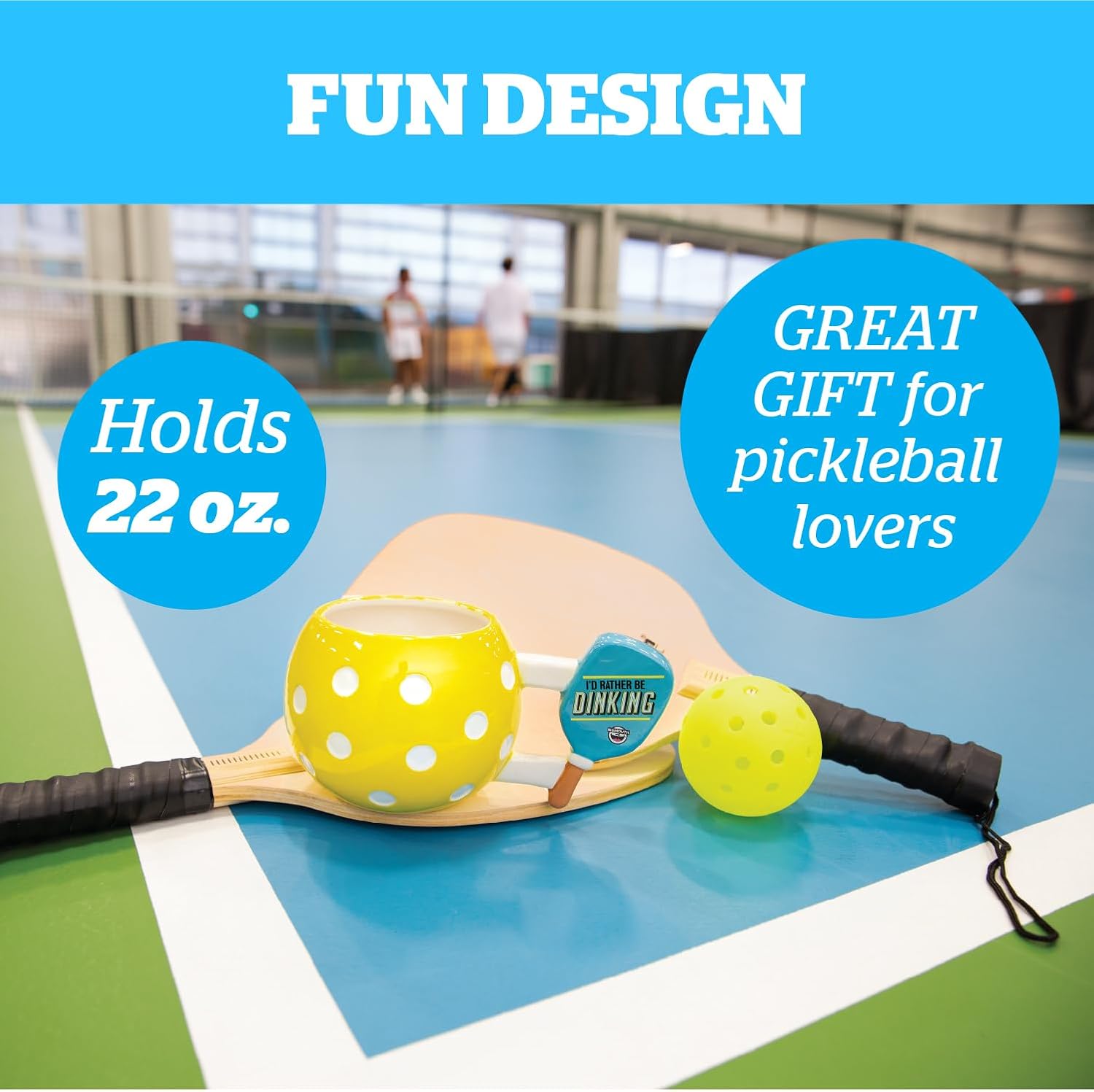 Big Mouth Inc Pickleball Mug - Dinking Pickleball Mugs for Adults - Pickleball Coffee Gear - Funny Gifts for Friends - 22 Oz - Image 4