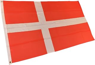 NWFlags Denmark Flag 5ft x 3ft 75d Premium Polyester Suitable For Flagpoles