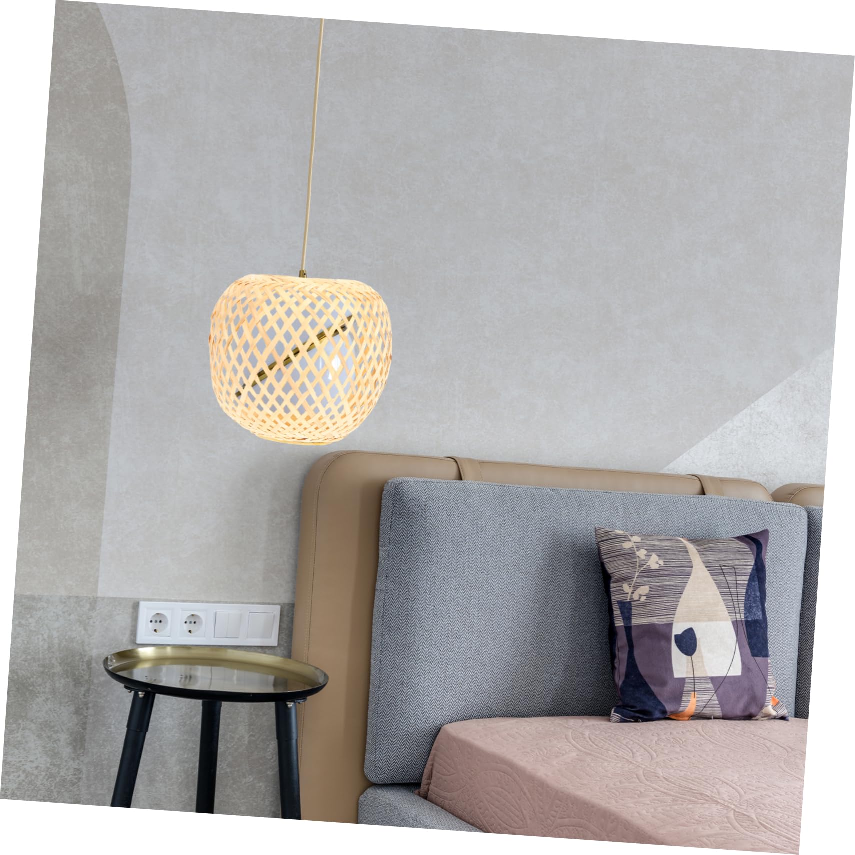 Homoyoyo 2 Pezzi Lanterna Paralume Lampada Lampada Camera Da Letto Illuminazione Gazebo Swag Luce Soffitto Luce Cestino Paralume Luce Sospesa Vimini Cucina Luce Pendente Luci Esterne