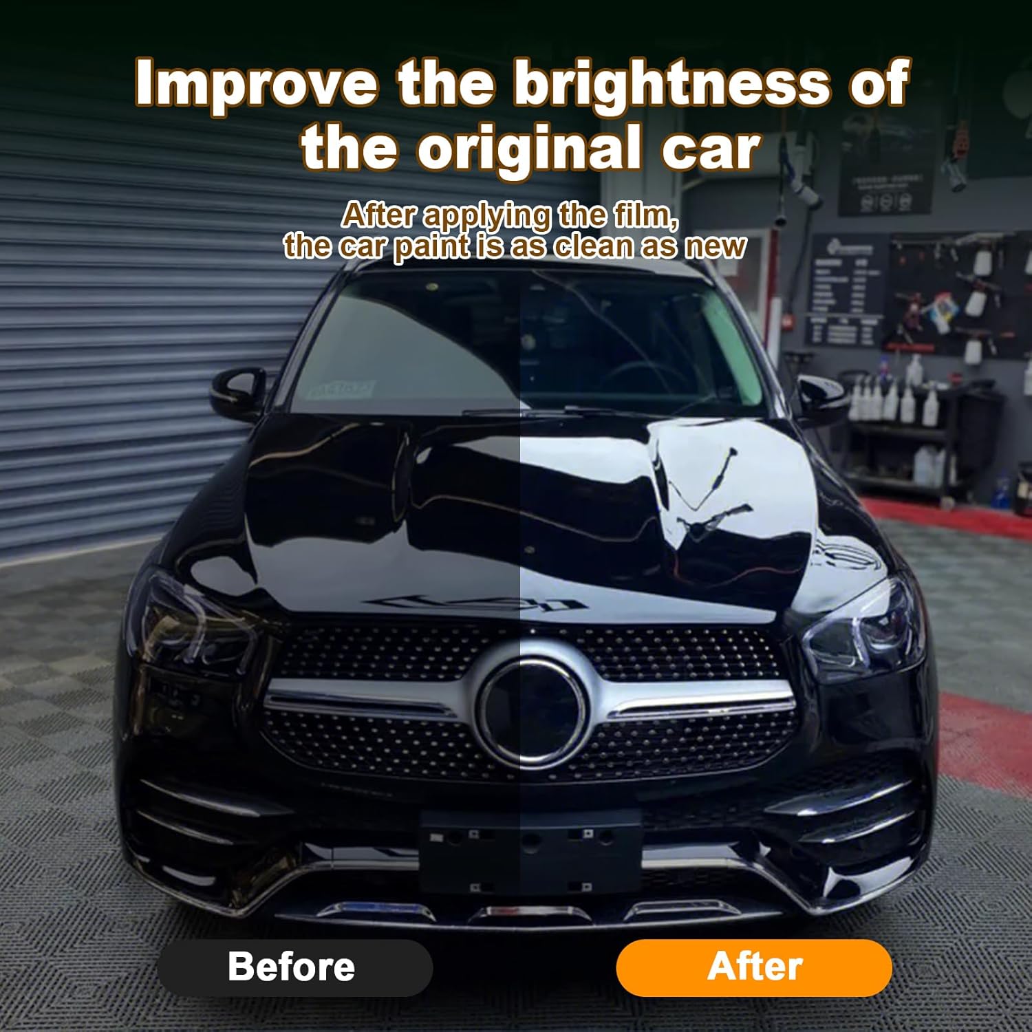 PPF Precut Gloss Clear Car Paint Protective Film for Mercedes-Benz GLE SUV Base 2020-2023 Self Healing TPU HD Film Scratch Protector Exterior Accessories (Hood + Fender 3Pcs)