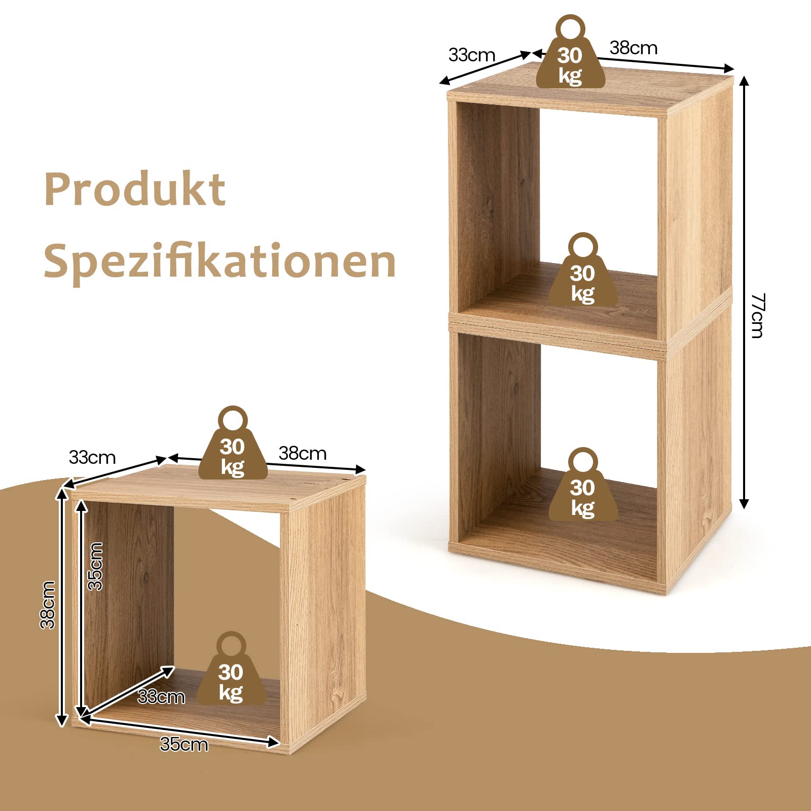 GOPLUS Opbergrek, staand rek met 2 niveaus, open planken, industriële stijl, keukenrek, schoenenrek, boekenkast voor woonkamer en werkkamer (2 stuks