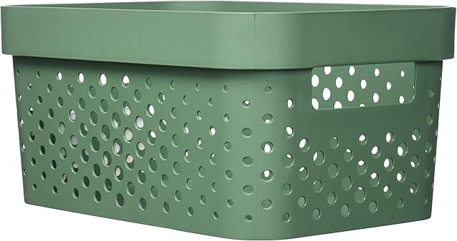 CURVER Infinity Tray 4.5 L Dots Recycled Plastic Pink Crates, green, S