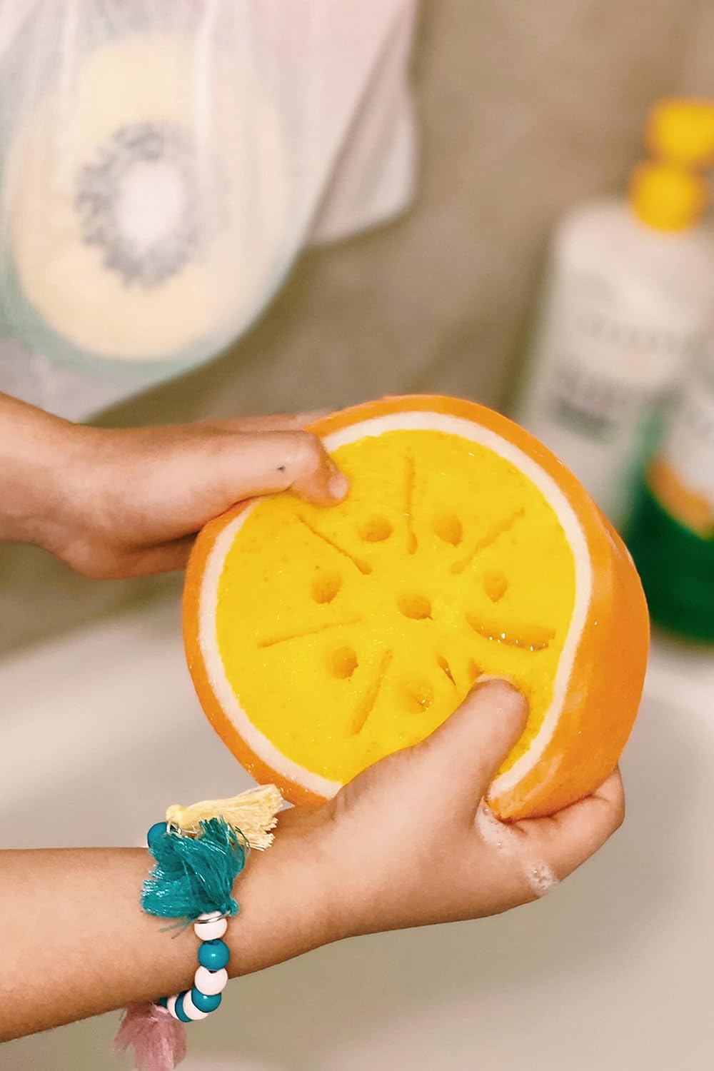 Bath Sponges for Kids - Set of 4 Extra Large Fun Kid Bath Toys Sponges, Bath Scrubbie, Bath Sponge Loofah, Kids Fun Shower Time Sponges for Children Boys and Girls, by purifyou : Beauty & Personal Care