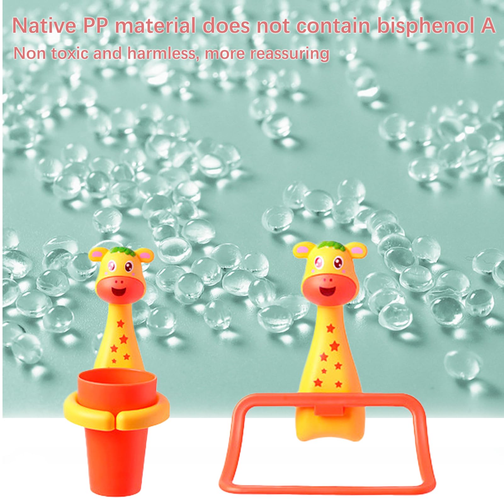 Jauhmui Set di portasciugamani per bambini, design con animali dei cartoni animati, supporto per spazzolino da denti senza forare, pulitore per neonati (giraffa)