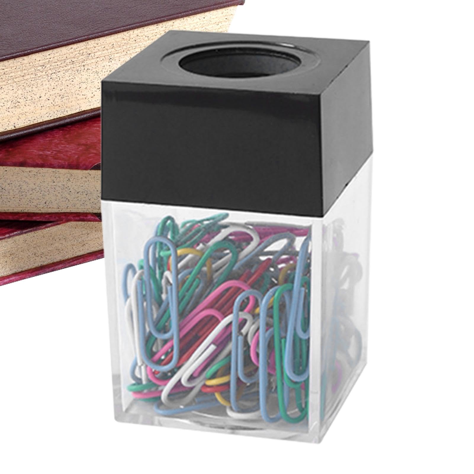 Porta Clip Magnetico Portatile | Dispenser Organizer Magnetico per Graffette Per Scrivania Ufficio Casa Scuola Posto Di Lavoro Forniture Contenitore Cassetto