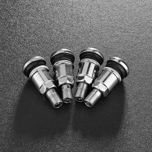 6 Stück Felgenventile Metallventile Universal Stahlventile für Alufelgen mit Gummidichtung - Luftdicht und Langlebig