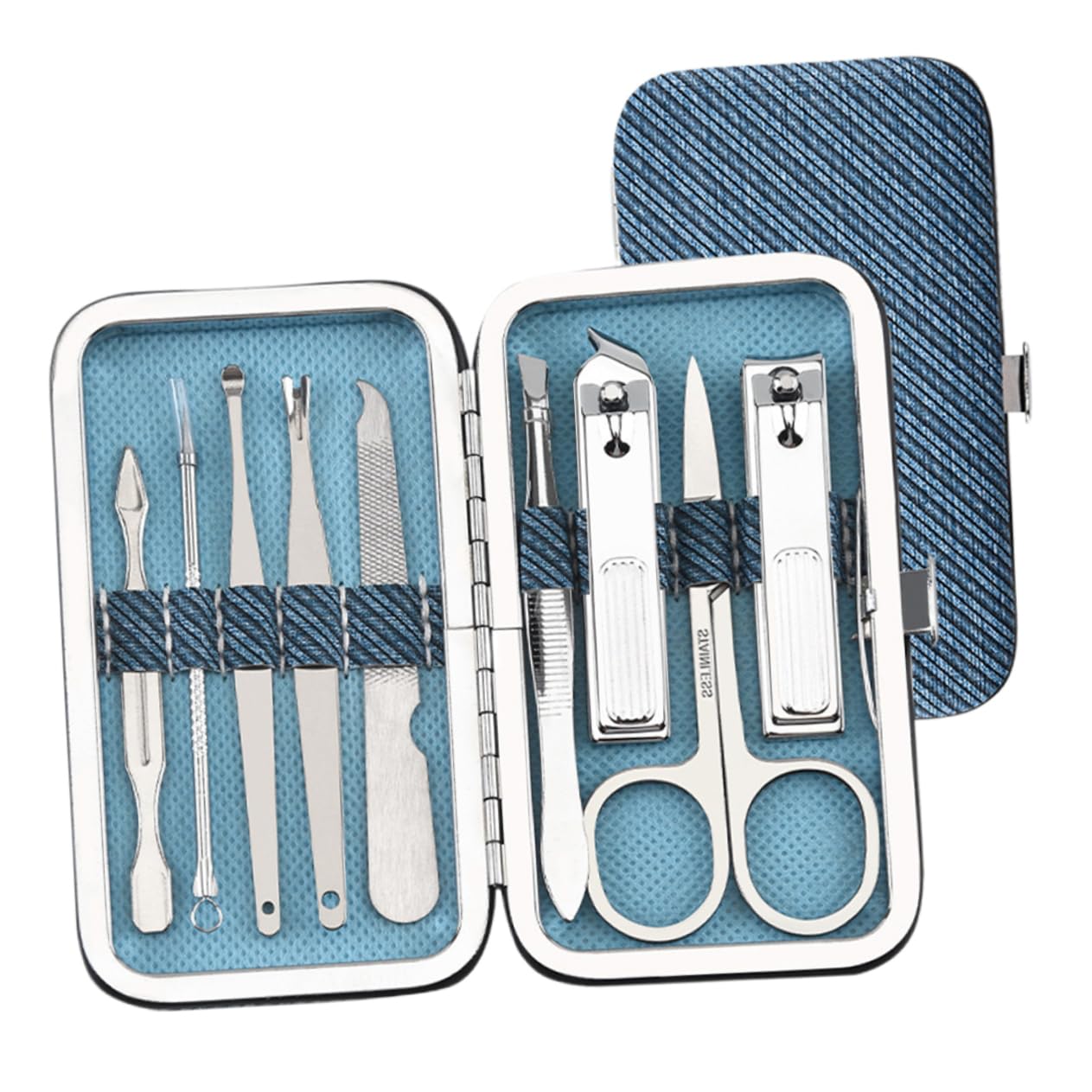 Beaupretty 27 Pièces 1 Costume Tondeuse Professionnelle Coupe Ongle Kit Manucure Exfoliant Voyage Ensemble De 9 Pièces
