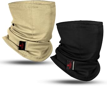 FR Face Mask For Men CATHRC2 Flame Resistant Neck Gaiter Covering 100% Cotton Arc Flash Welding Shield Protector 12CAL