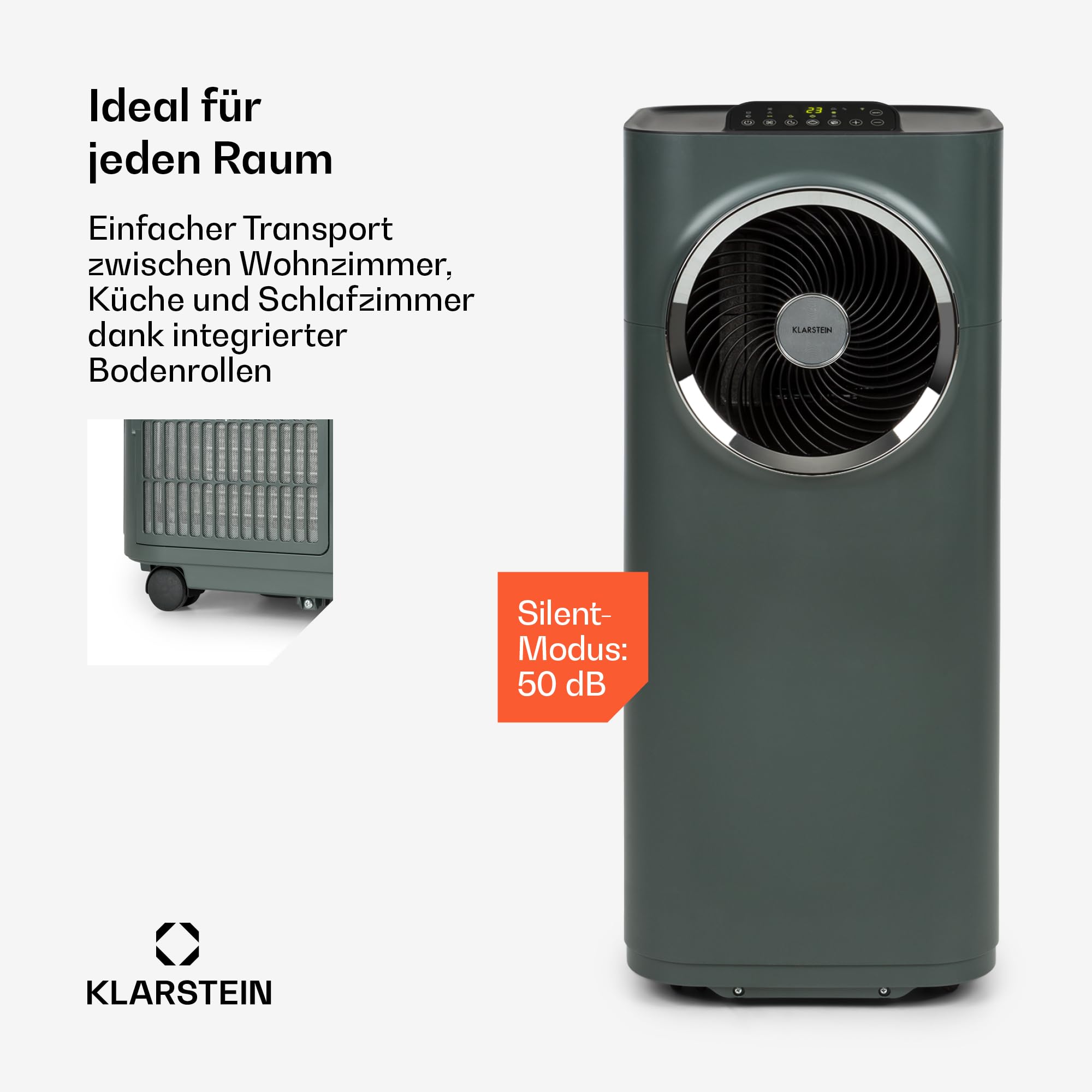 Klarstein Kraftwerk Smart 11K - Climatiseur Mobile Réversible (défaut D'usine Mineur)