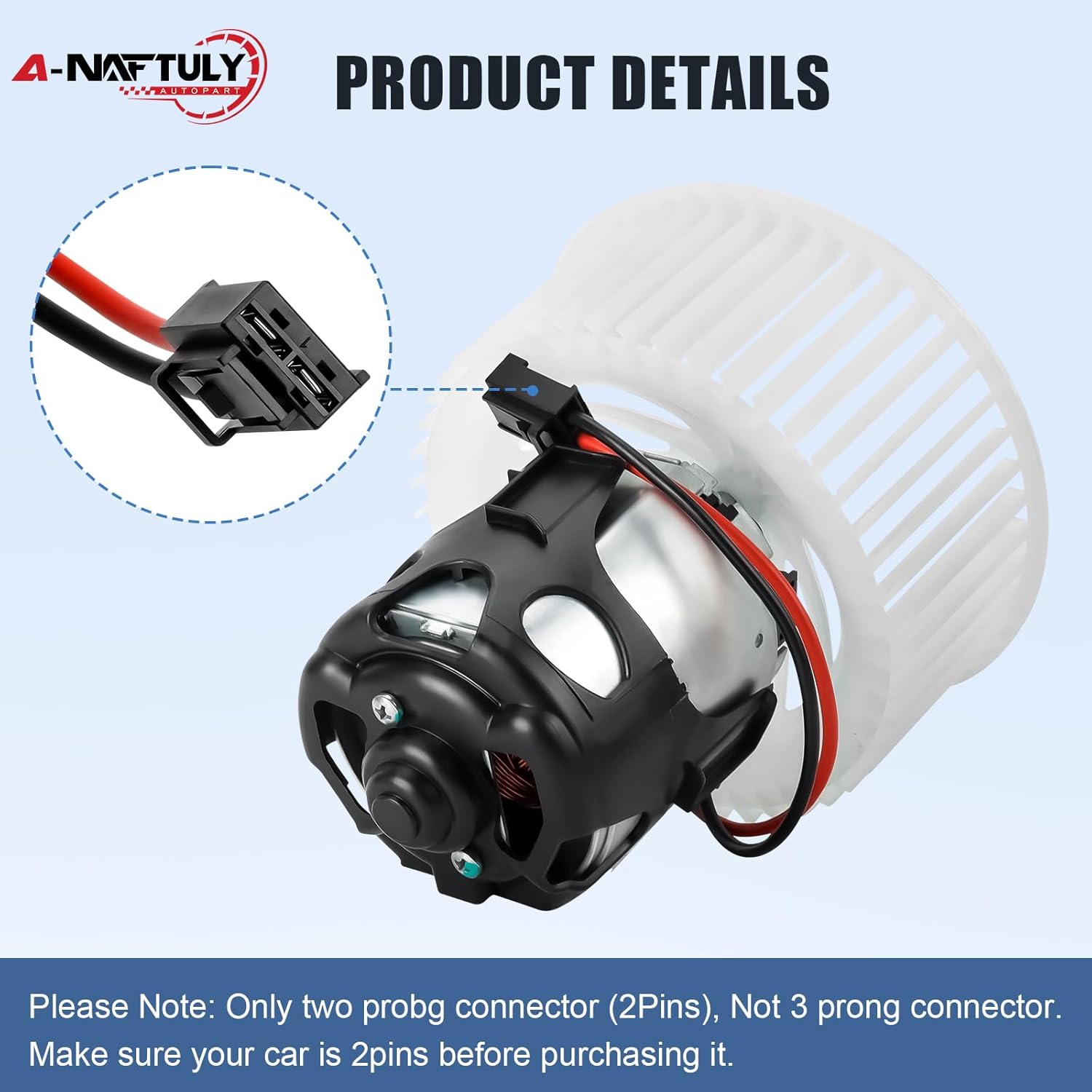 AC Blower Motor Fan Fits for BMW 5/7 Series 528i 535i 550i 640i 650i 740i 750i 740Li 750Li xDrive 2011 2012 2013 2014 2015 2016, HVAC Heater Blower Motor Replaces 700294
