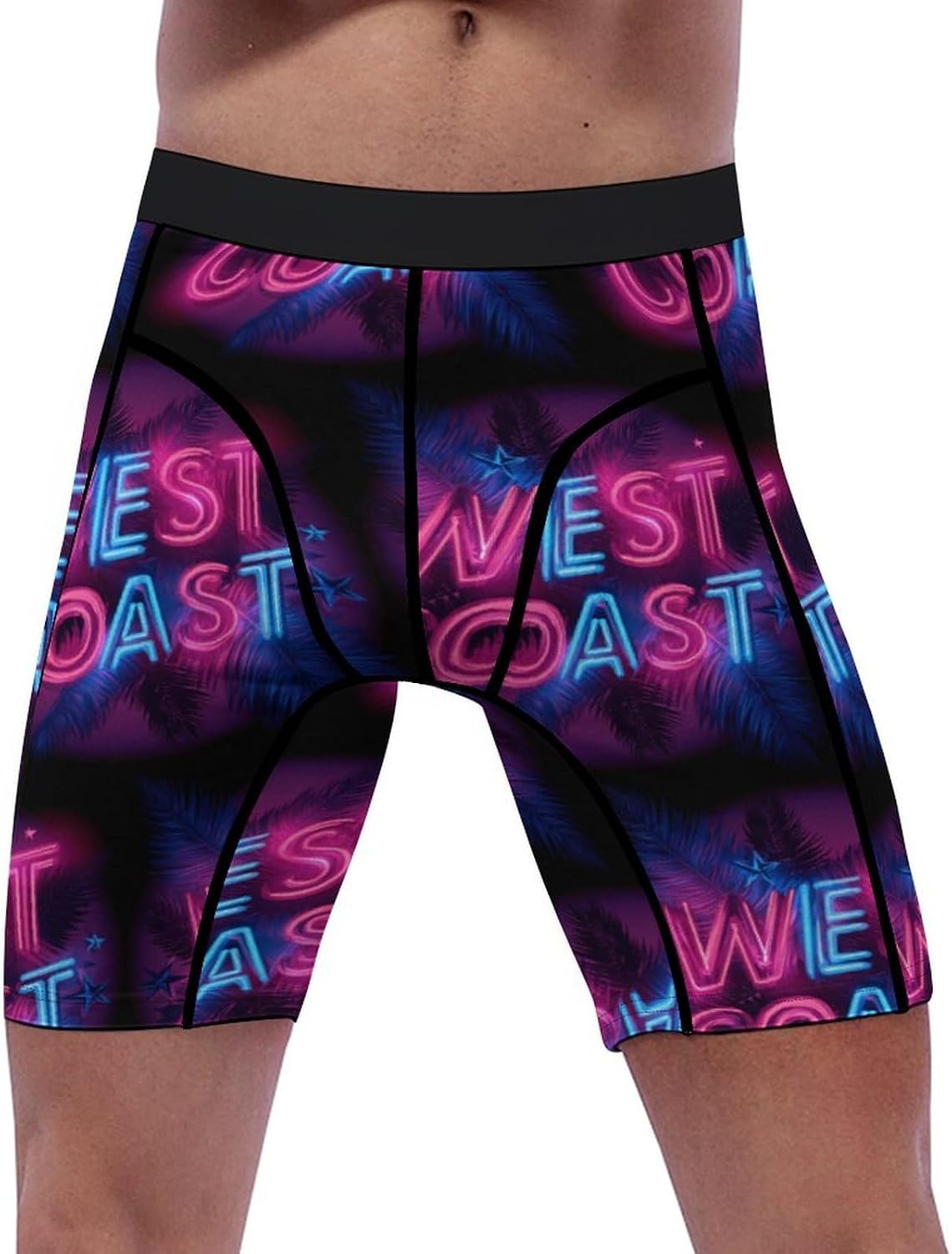 WEST And COAST Soft Breathable Men Athletic Underwear Stretch Quick Dry Sport Boxer Briefs for Daily Workout Gym Wear