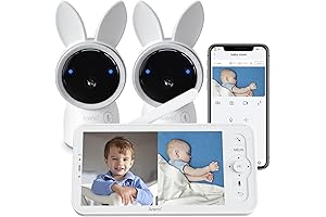Multi-View Split Baby Monitor with 2 2k Cameras