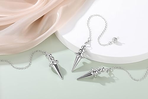 Miniatura 3 de GEHECRST Péndulo de metal de cobre para adivinación Punto espiritual Dowsing Pendulun para Wicca Withcraft Meditación Scrying