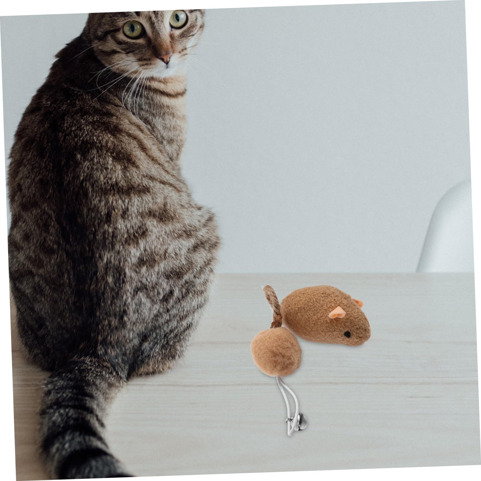 TOYANDONA 6pièces Souris pour Chats avec Cloches Jouets Interactifs pour Instinct De Chasse Et Éviter Ennui