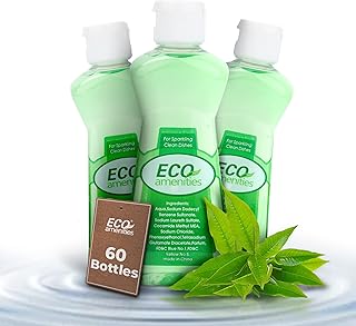 Travel Size Dishwashing Liquid - 60 Pack, 3.5 oz Bottles, Bulk Case of Dish Soap, Individually Packaged Kitchen & Cleaning Supplies, For Guests of Airbnbs, BNBs, VRBO, Inns and Hotels