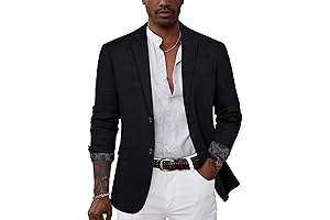 Blazer with Elbow Patches: Men's Casual Suit Jackets