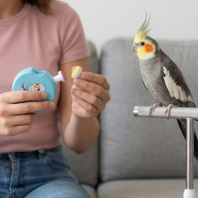 Foto 5 de 8 de AJTUTUS Molinillo de pico de pájaro con motor eléctrico, lima de clavos, recortadora eléctrica para loros