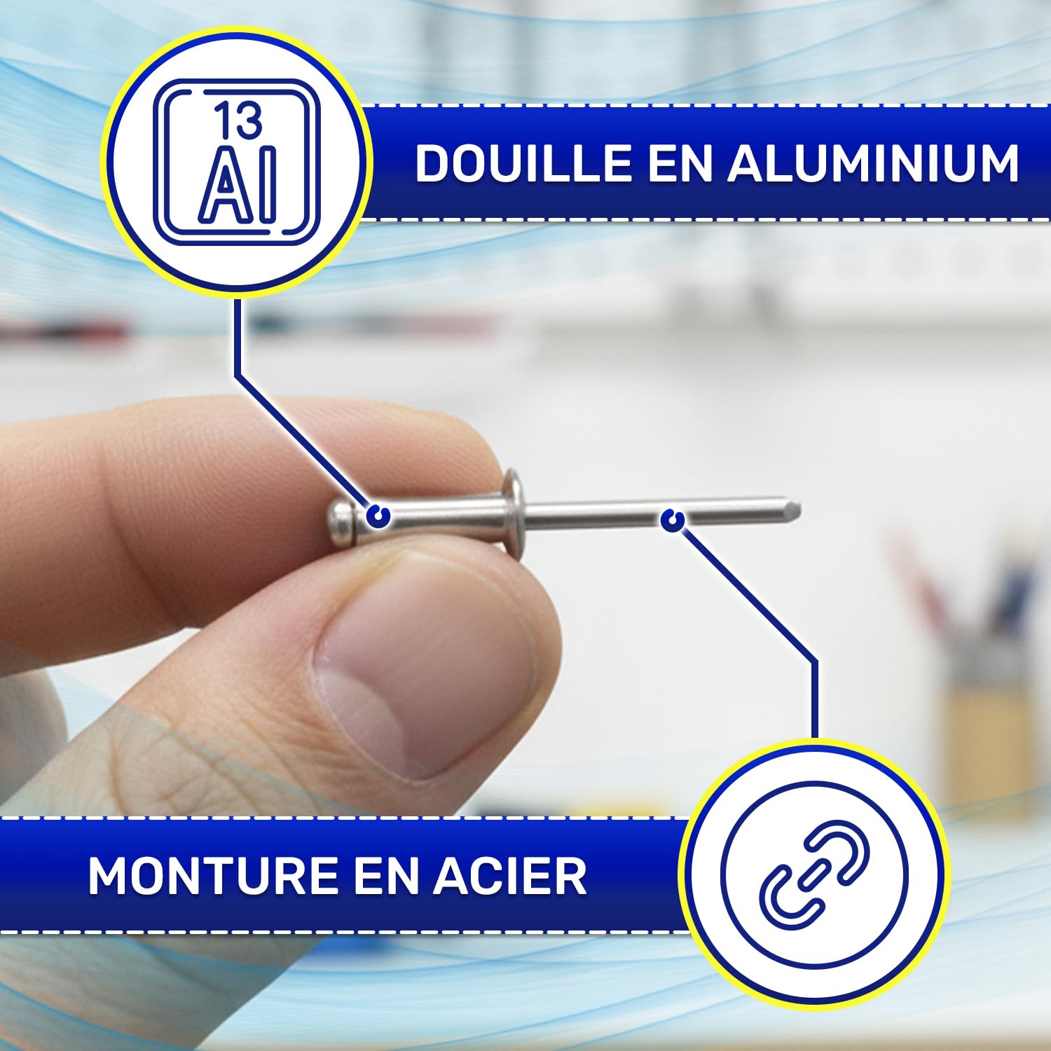 Lot de 250 Pièces Rivet Pop Ø 4,8x28 mm - Trou pour Montage des Rivets Pop Ø 5 mm Plage de Serrage 23,5-25,5 mm - les Rivets sont Fabriqués en Aluminium et en Acier - MONTERAL