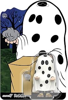 Super7 Peanuts Reaction Figures - Charlie Brown (Ghost Sheet) Action Figure