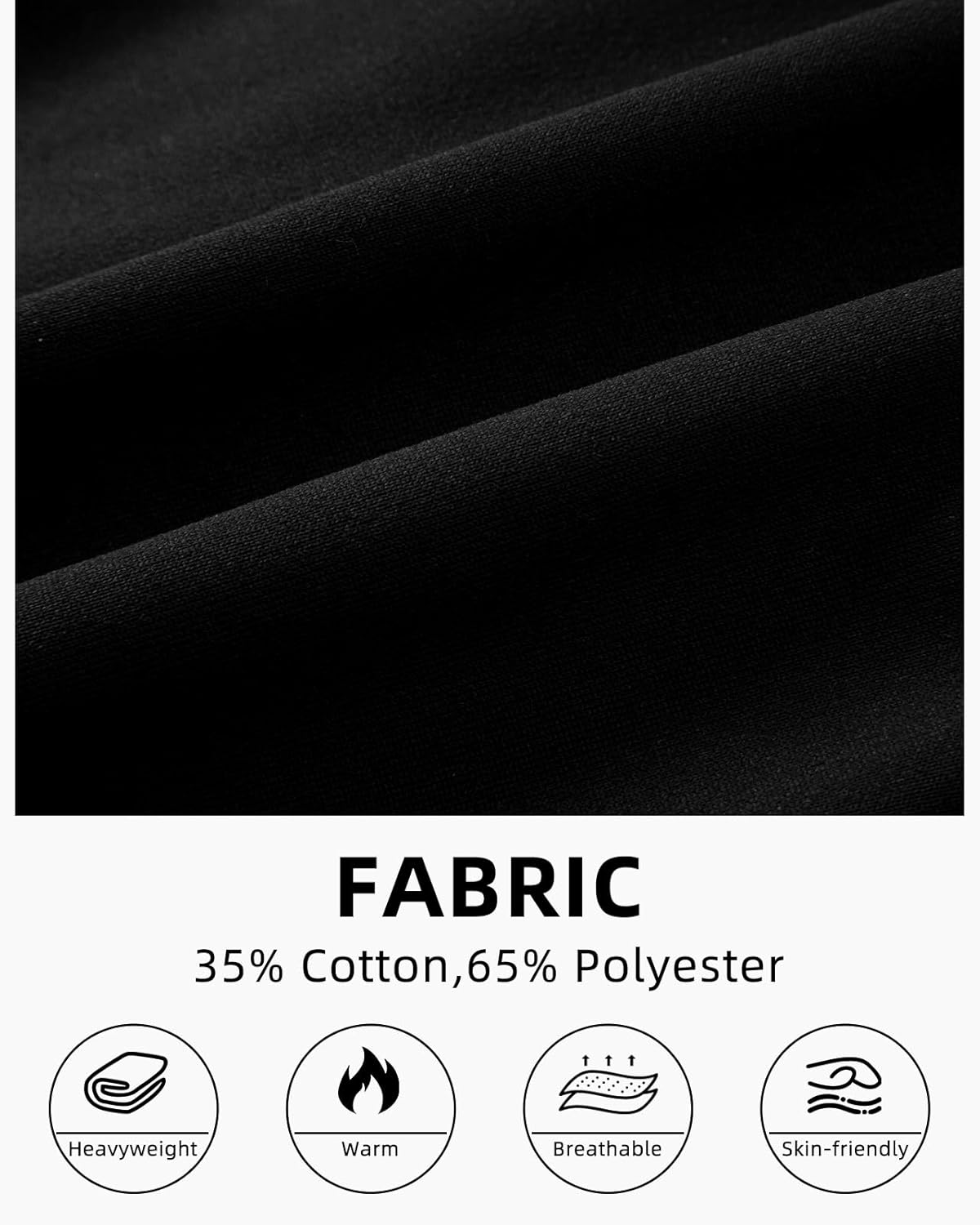 A WATERWANG Men's Fleece Sweatpants Heavyweight Cotton Tapered Joggers Workout Running Sweat Pants with Pockets - Image 7