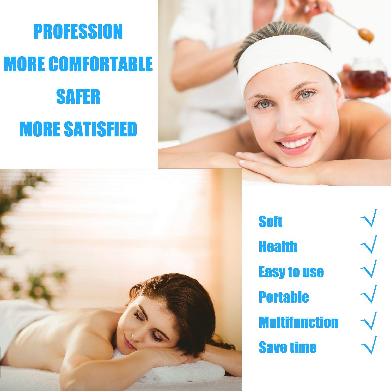 Sábanas desechables para cama de spa, salón de belleza, hotel, masaje, impermeable, a prueba de aceite, transpirable, no tejida, 203.2 x 177.8 cm, 20 unidades, Blanco