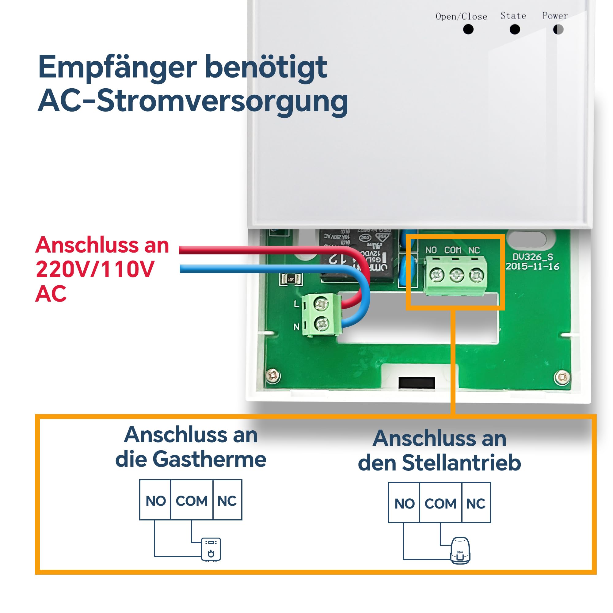 Beok Smart Thermostat für Wasser Fußbodenheizung und Gasheizkessel, RF und WiFi gesteuerter Raumthermostat, Wireless Programmierbarer Heizungsthermostat, Kompatibel mit Tuya APP Alexa Sprachsteuerung