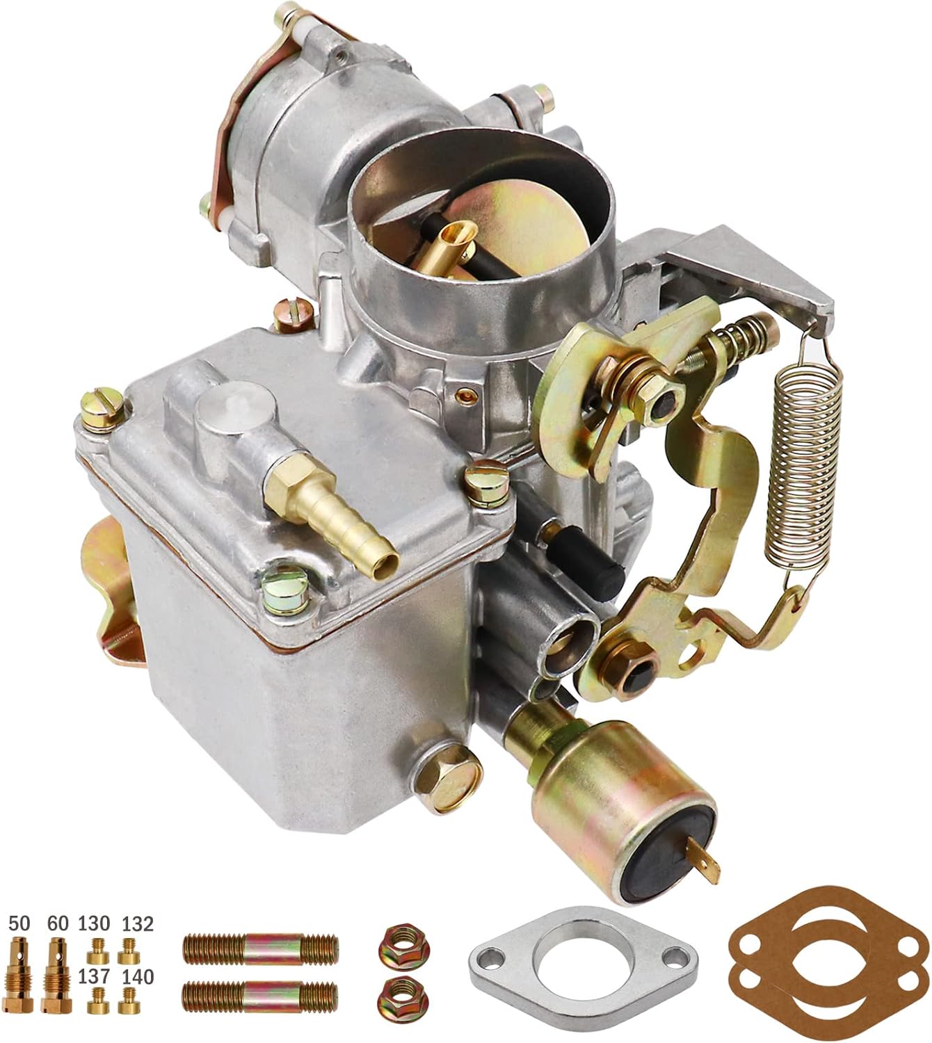 Carburetor 39 PICT for VW Beetles Super Beetles 1971-1979 Dual Port 1600cc Engine 12V Air Cooled Type 1 Engines Automatic Choke Thing Karmann Ghia Squareback Transporte OEM#113129031K,98-1289-B