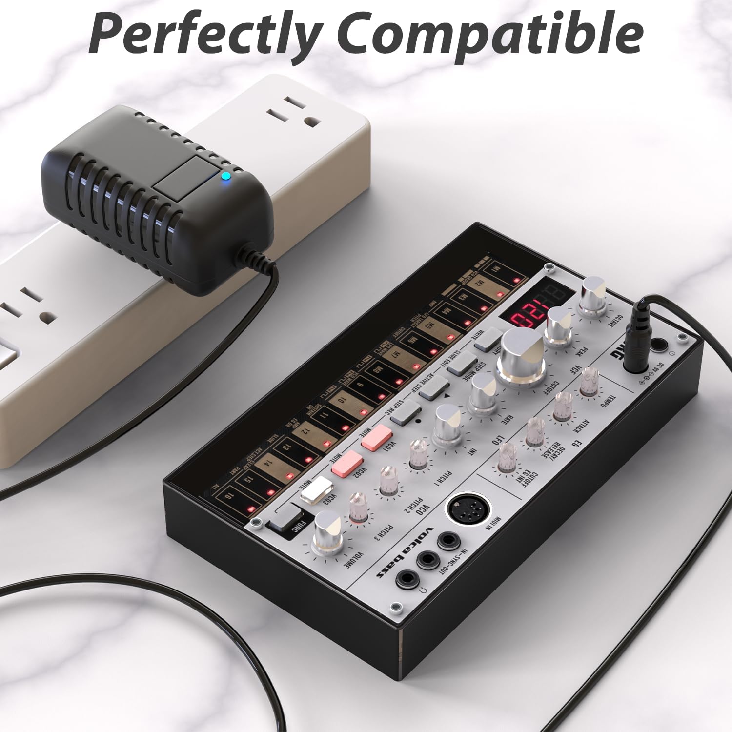 9V Power Supply Charger Compatible with Korg KA350, Volca Syth Bass Beats Rhythm, FM Keys Loop, Synthesizer, Kick, Mix, Sample KA350 KROSS-61 KROSS-88 Replace Korg Volca Power Adapter Cord