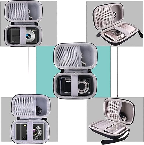 Miniatura 7 de WERJIA Funda de viaje rígida de EVA para cámara digital Kodak PIXPRO Zoom FZ55FZ53FZ43FZ45 (negro)