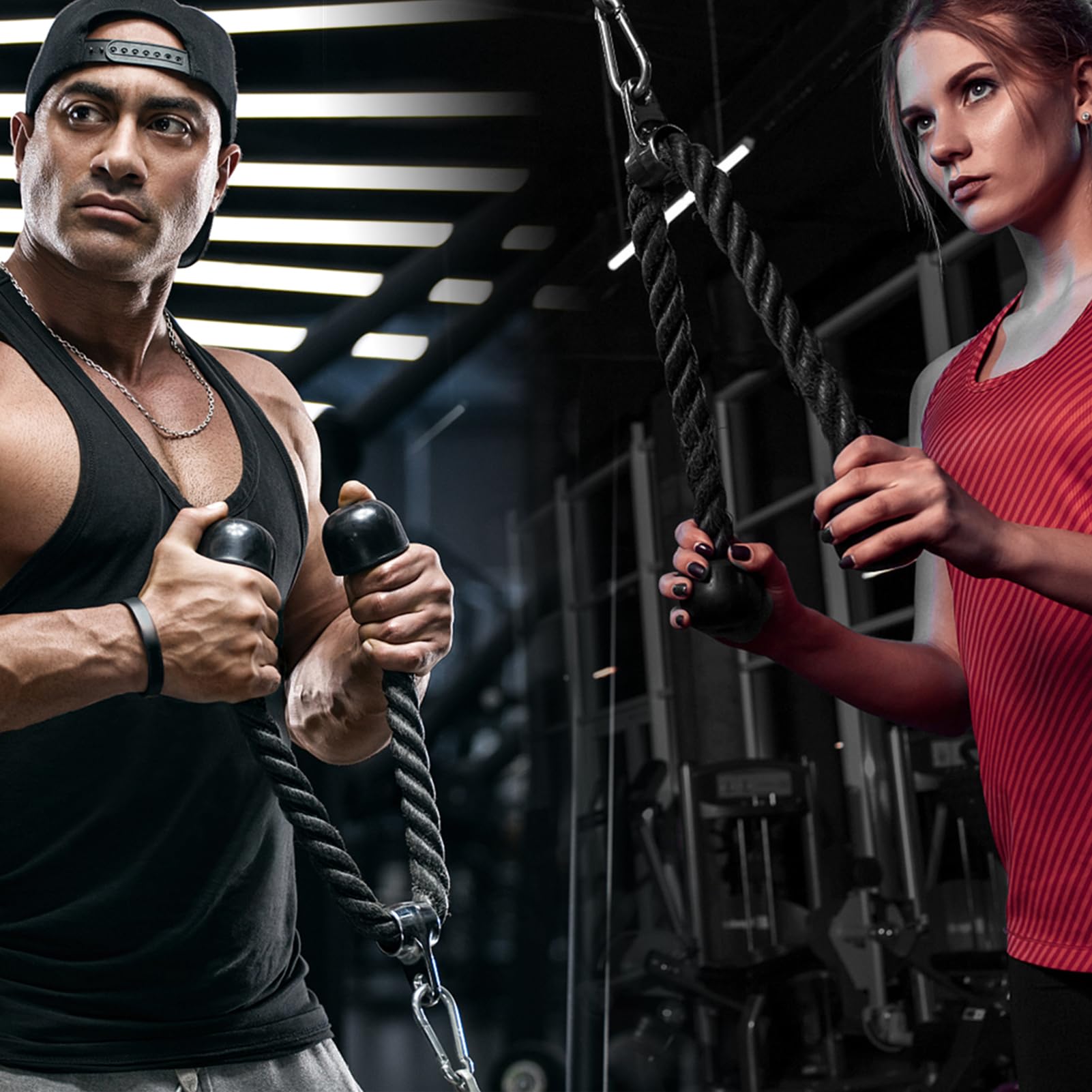 Poulie Musculation Maison, Cable Machine Musculation Poulie Haute et Basse Poulie Musculation pour Entraînement en Force des Bras Triceps Dos