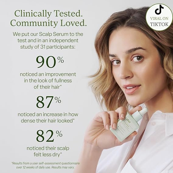 Divi Scalp Serum for Thinning Hair, 30ml Clinically Tested, Nourishing Formula with Amino Acids, Caffeine & Rosemary Oil Promotes Healthy Scalp, Reduces Oil & Product Buildup, Pack of 2